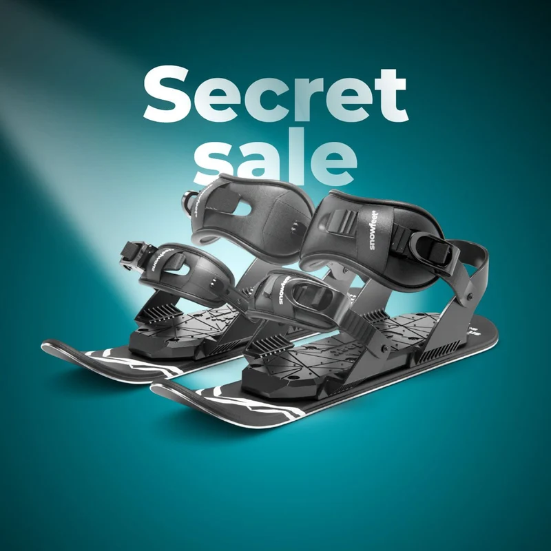 Snowfeet* 44 CM | Skiskates | Skates on Snow | Mini Skis | SECRET SALE