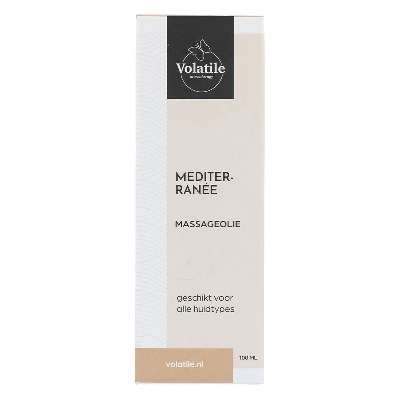 Volatile Massageolie mediterranee glas met pomp 100 ml
