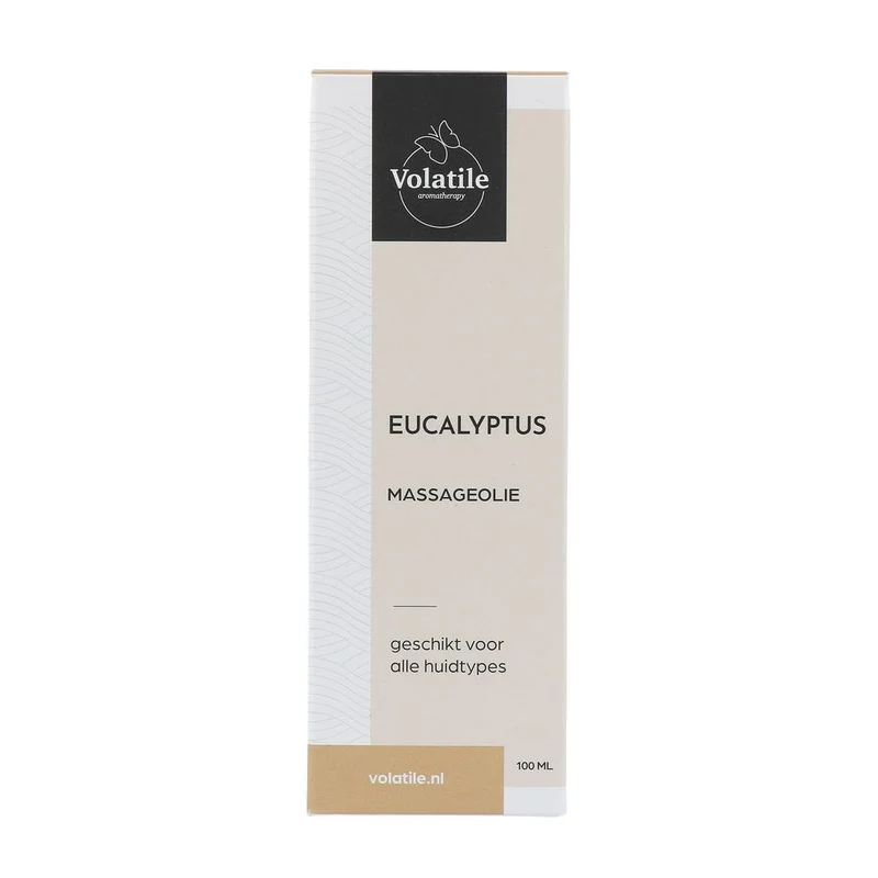 Volatile Massageolie eucalyptus glas met pomp 100 ml