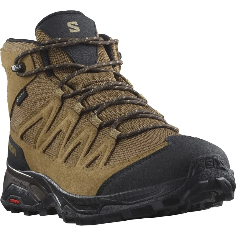 SALOMON shoes X Ward Leather Mid GTX kangaroo/black/dull gold