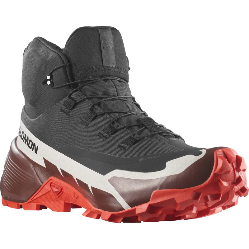 SALOMON shoes Cross Hike Mid GTX 2 black/bitter chockolate/flery red