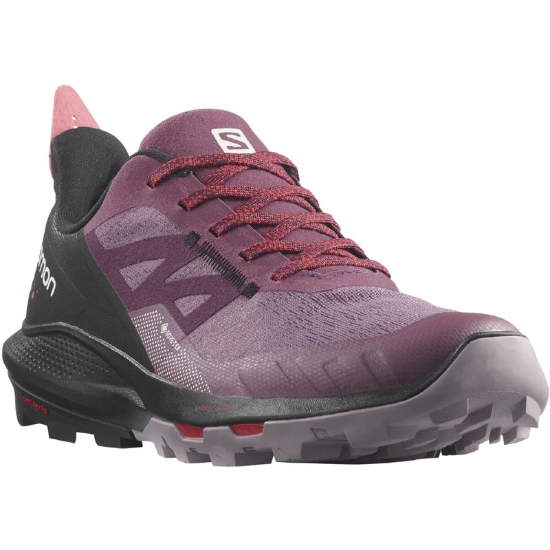 SALOMON shoes Outpulse GTX W tulipwood/black/poppy red
