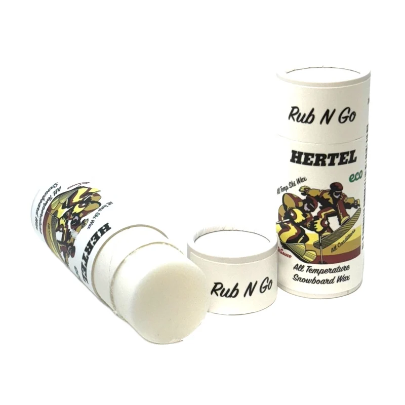 Hertel Rub N Go All Temp Ski & Snowboard Wax 2.5oz — No Iron, All-Temperature, Made in USA