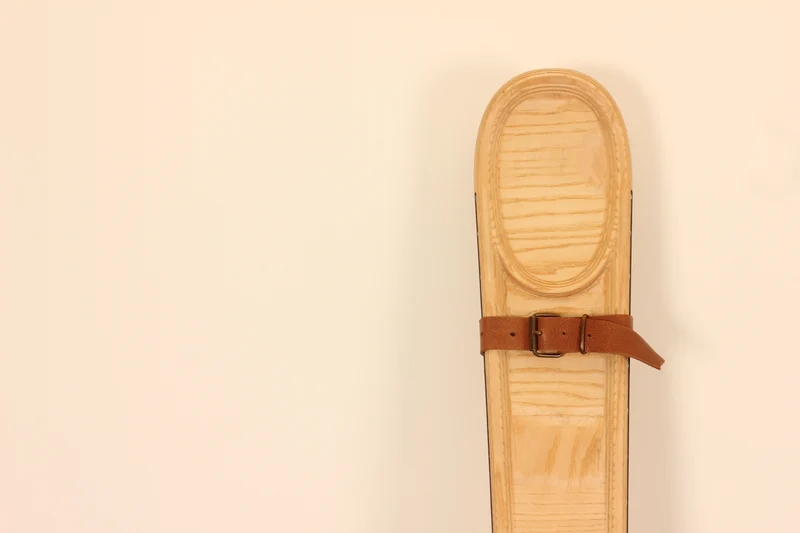 Pair of leather ski straps