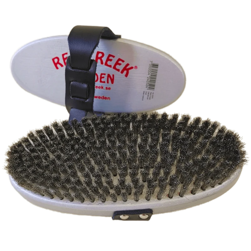 Red Creek Medium Curled Steel Racing Silver Oval Hand Brush