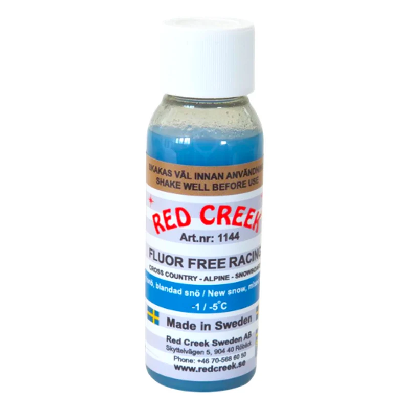 Red Creek Fluoro-Free Blue 'Old Fashion' New and Mixed Snow Liquid Glide Wax (1C/-5C) | 90ml