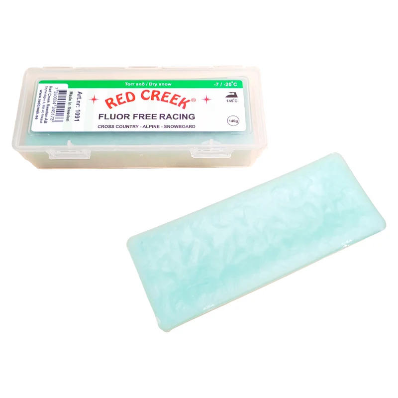 Red Creek Fluor-Free Racing Green Dry Snow Hard Melt Glide Wax (-7C/-20C) | 140g