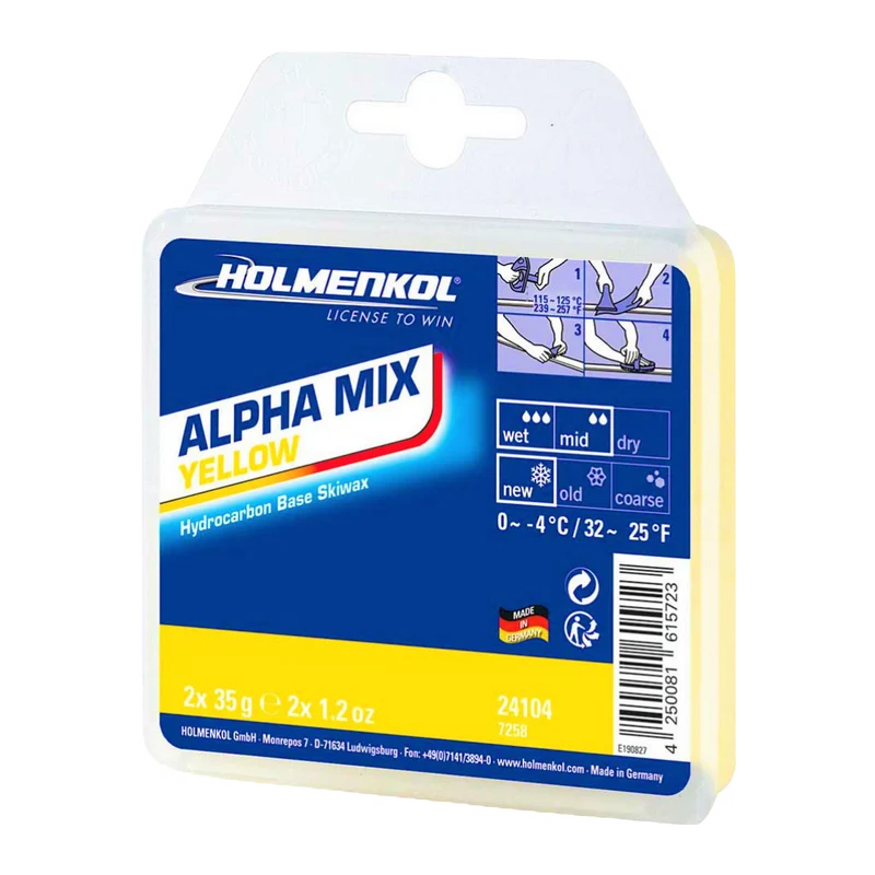 Holmenkol Alphamix YELLOW Melt Basewax (0C/-4C)