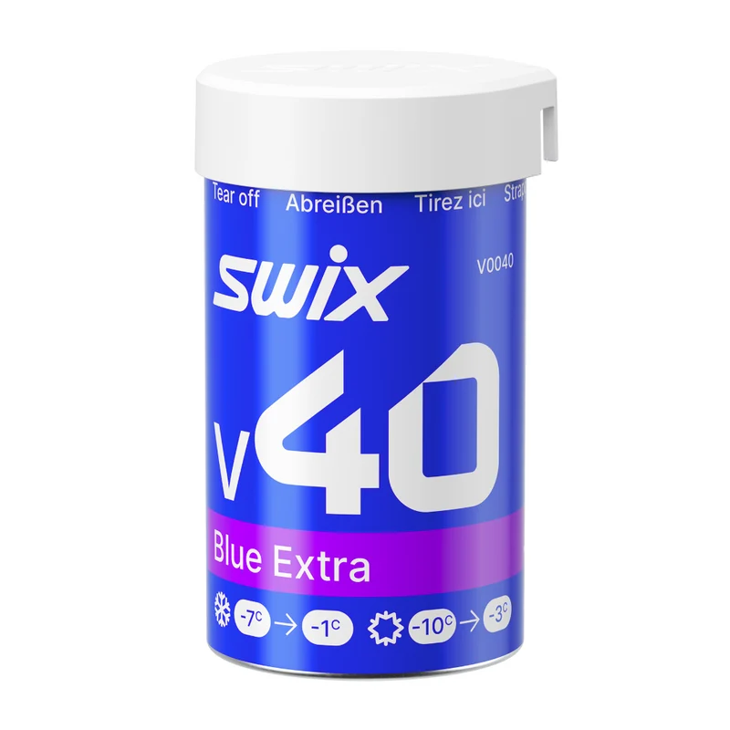 Swix V40 Blue Extra Kick Wax (-3C/-10C) | 45g