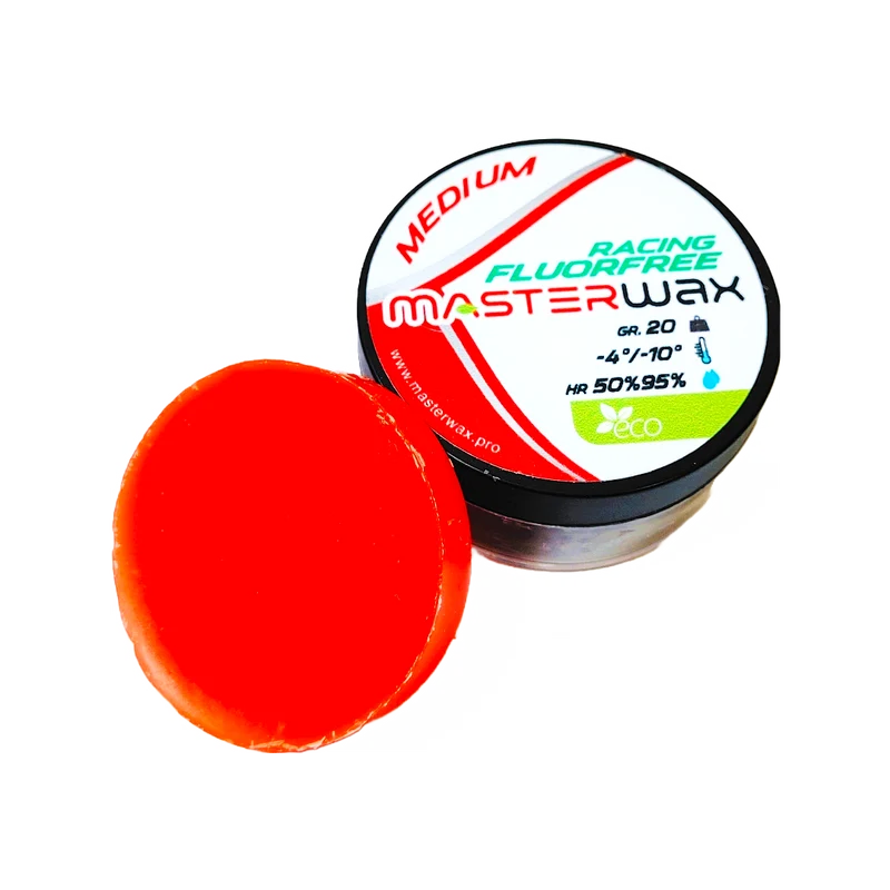 MasterWax RACING FLUORFREE Medium Wool-Apply Wax (-4C/-10C) | 20g