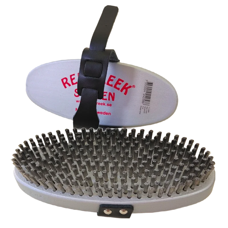 Red Creek Fine Straight Steel Racing Silver Oval Hand Brush