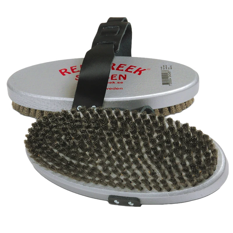 Red Creek Fine Curled Steel Racing Silver Oval Hand Brush