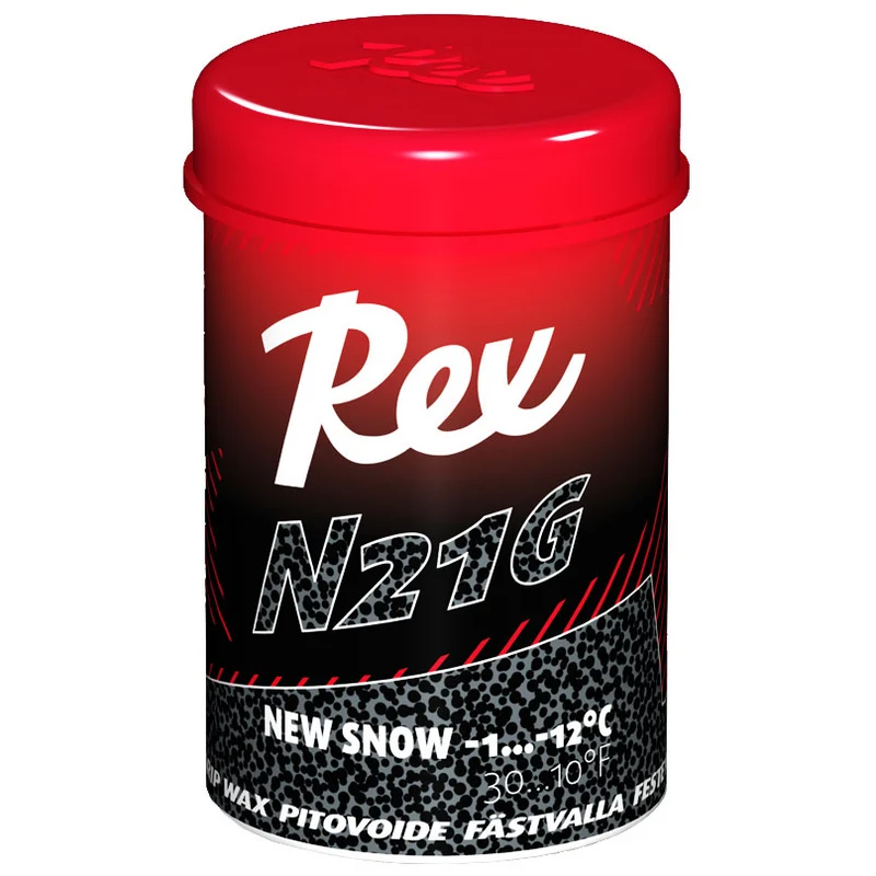 Rex Wax N21G Black 'New Snow' Fluoro-Free Racing Grip (-1C/-12C) | 45g