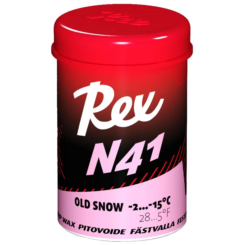 Rex Wax N41 Pink 'Old Snow' Fluoro-Free Racing Grip (-2C/-15C) | 45g