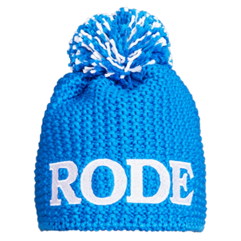 Rode Blue Wool Toque Pompom