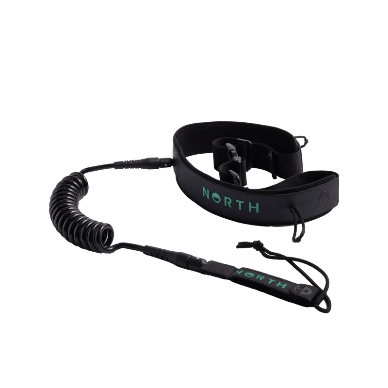 Waist Board Leash Adjustable Belt with coiled board leash