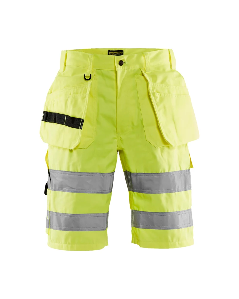 Shorts med Spikfickor varsel Gul