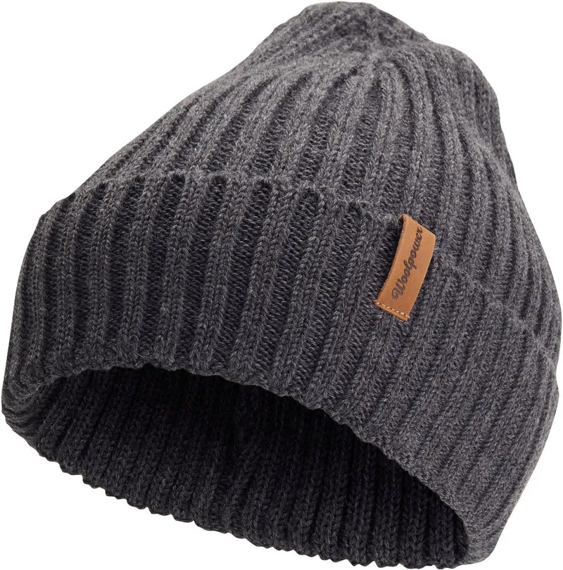 Beanie Rib - Ribbstickad mössa i merinoull
