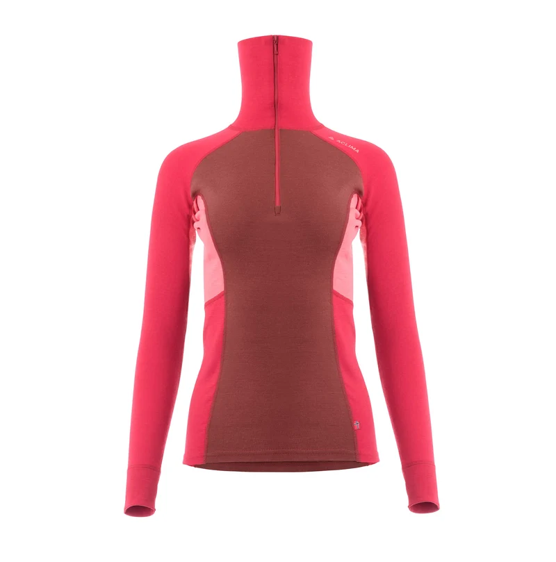 WarmWool Polo w/zip W's (Dam) - underställströja i merinoull