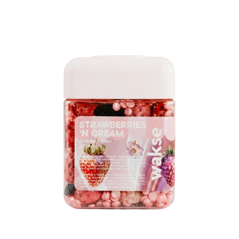 Strawberries 'n Cream Shaped Wax Hard Wax Beans