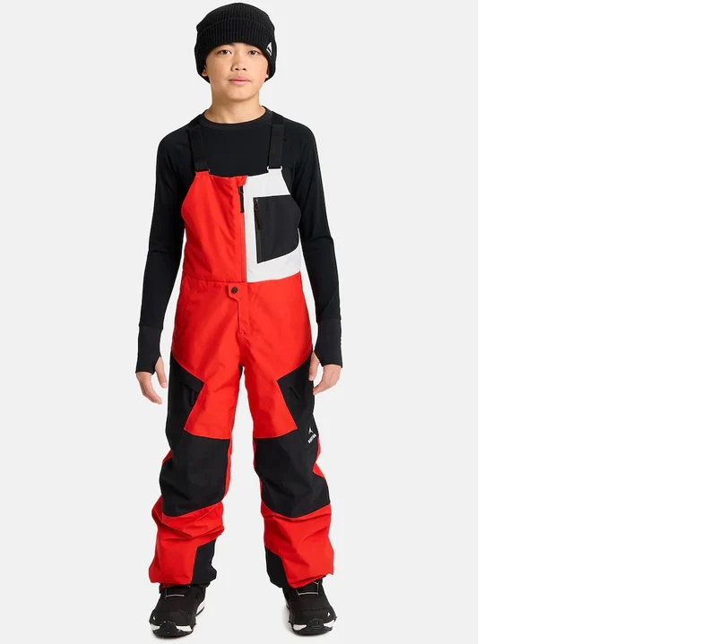 BURTON pants Kids Gore Powline BIB flame scarlet/true black