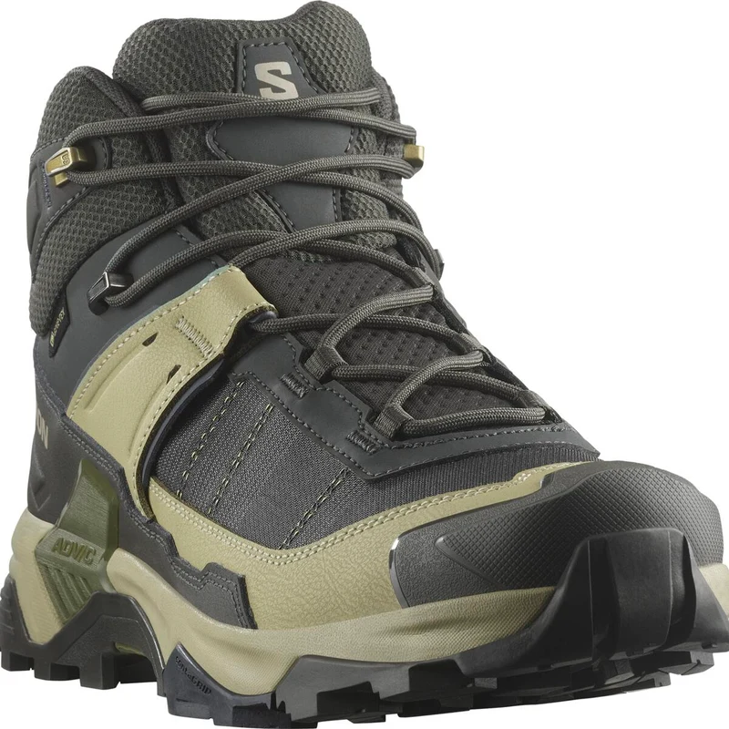 SALOMON shoes X Ultra 5 Mid GTX peat/gray green/blue nights