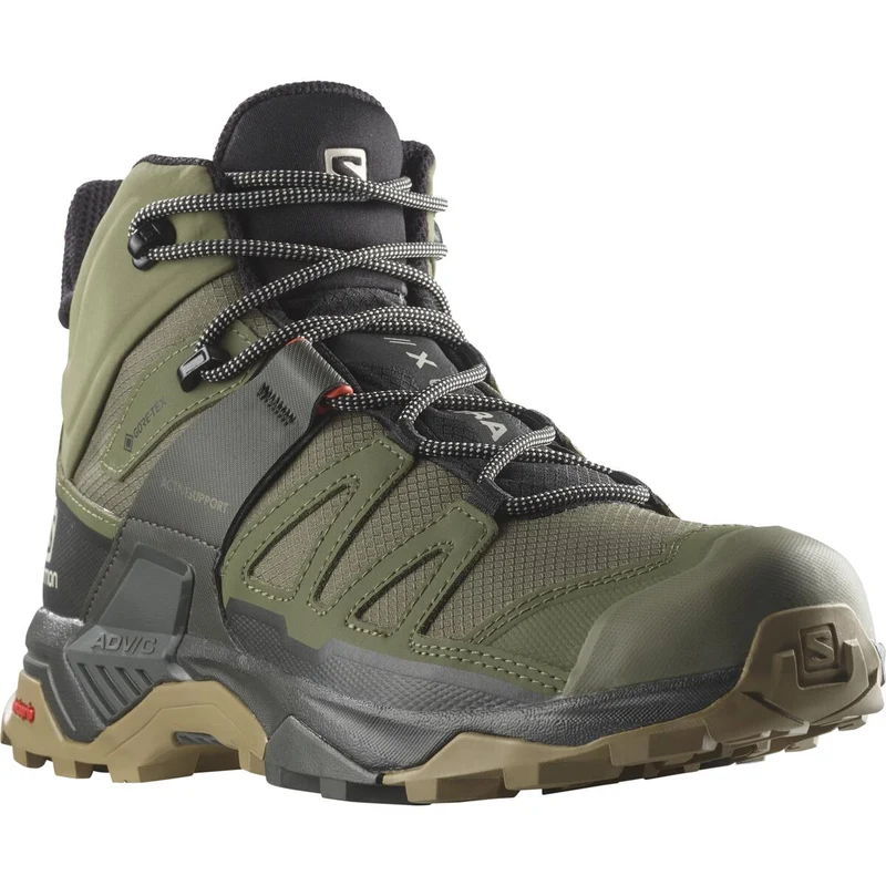 SALOMON shoes X Ultra 4 Mid GTX deep lichen green/peat/kelp