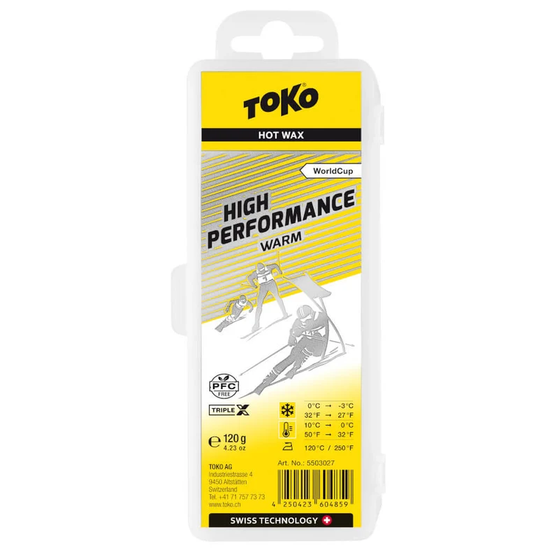 TOKO wax High Performance Warm yellow +10/-4 120g