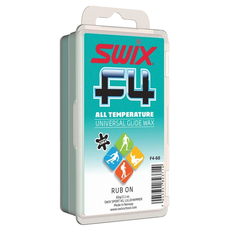 Swix F4 All Temperature Universal Glide Wax w/ Cork, 60g