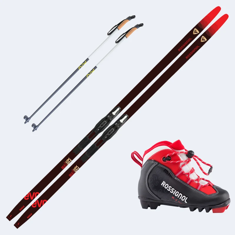 2027 Rossignol Evo 55 Action Junior Skis with Rossignol X1 Junior Boots and Poles