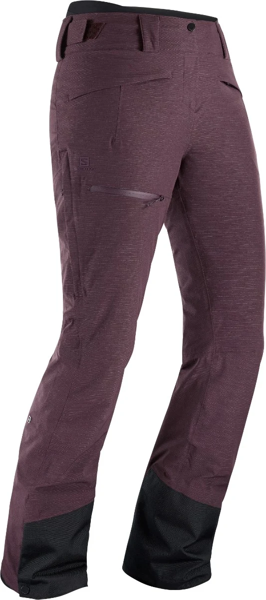 SALOMON pants W Proof LT Insul dark red