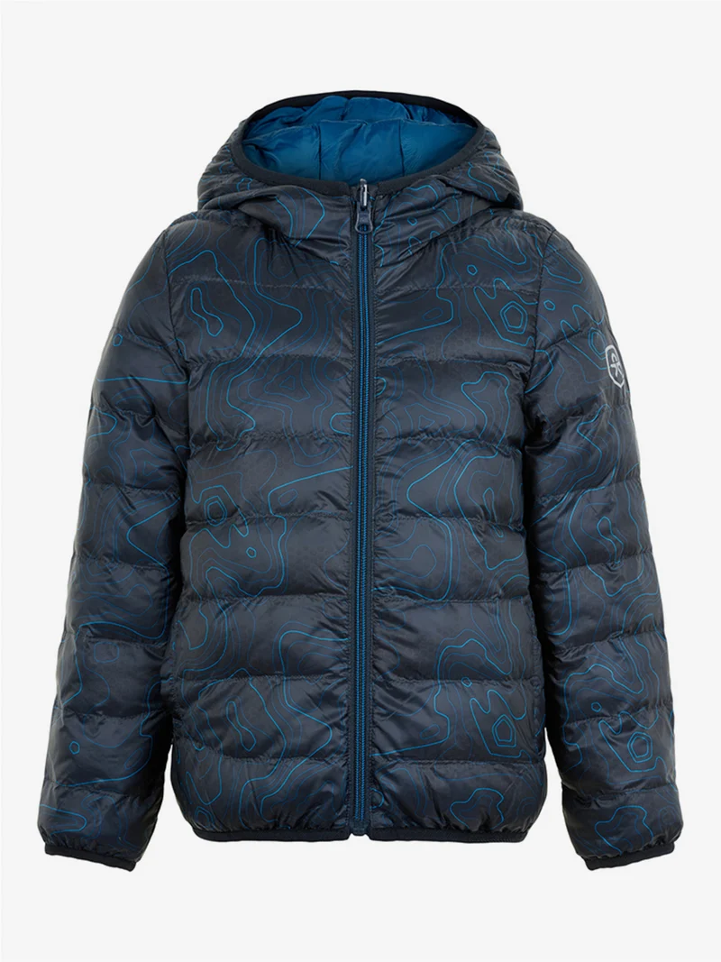 COLOR KIDS winter jacket Quilted Reversible AOP dark blue